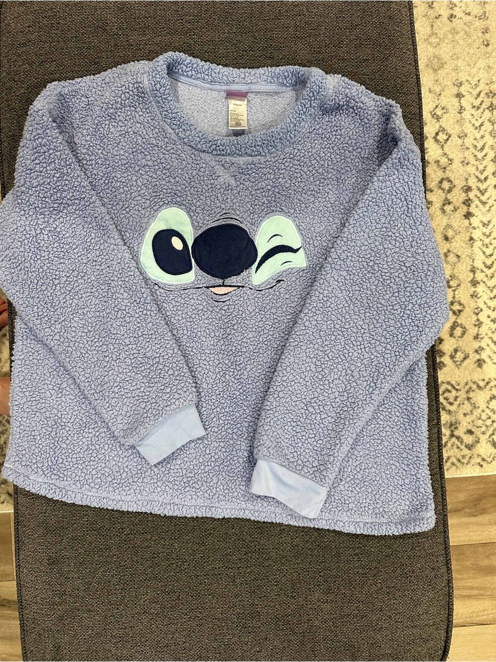 Disney Stitch Purple Plush Sleepwear Tag